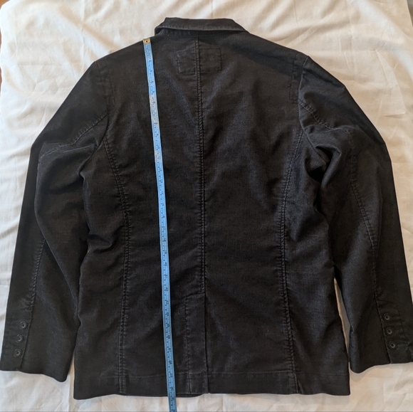 RW&CO Black Sport Tiny Corduroy Coat with Notched Lapel - Picture 2 of 9